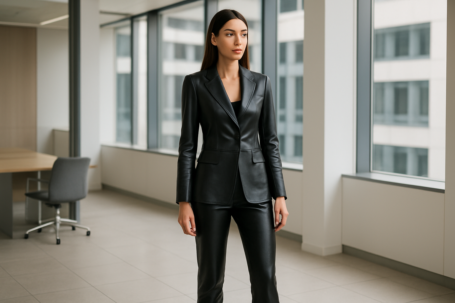 Leather Blazers for Women: Chic Office Looks